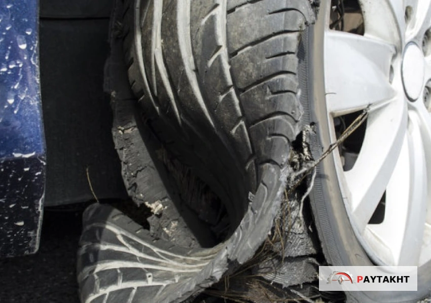 ترکیدن لاستیک ماشین