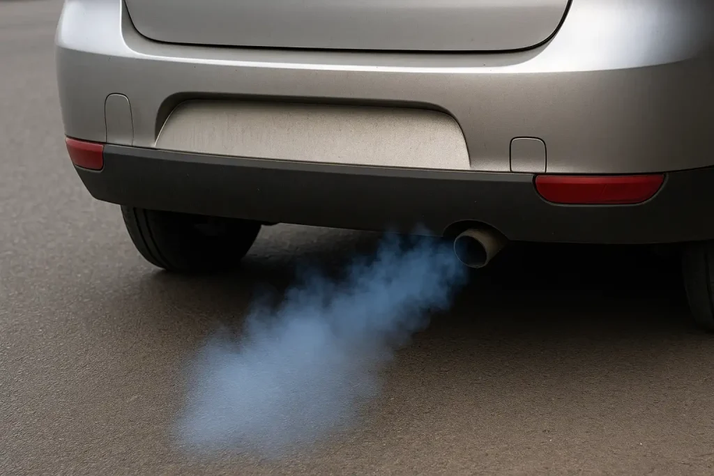 دلایل خروج دود آبی یا خاکستری از اگزوز مگان