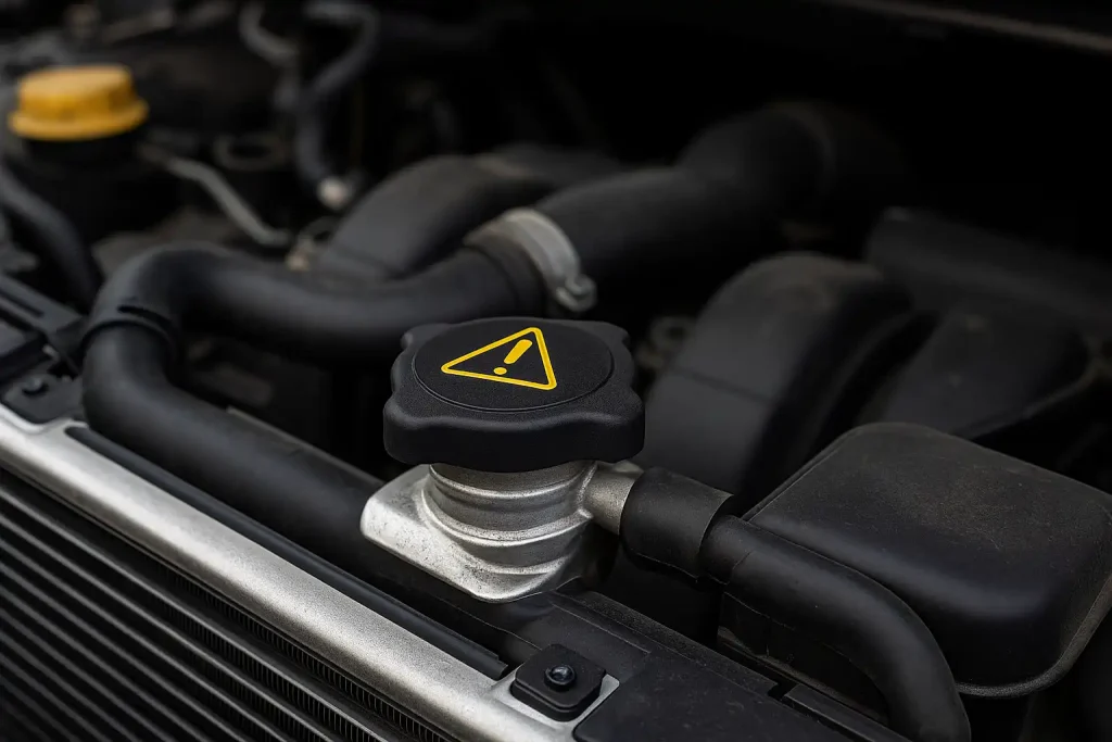 خرابی درب رادیاتور یا مخزن